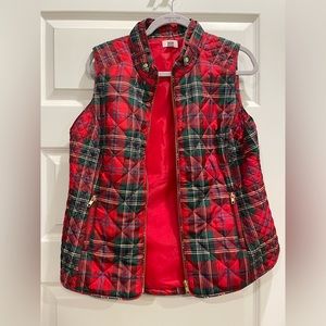 Crown & Ivy- Plaid Quilted Vest- Size Large